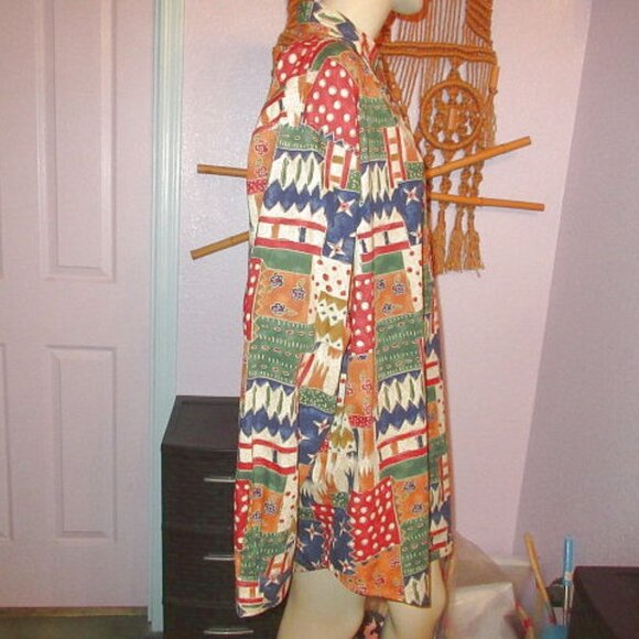 Vtg The Territory Ahead Patchwork Shirt Mens Size XXL Button Long Sleeves Artsy - Picture 6 of 10